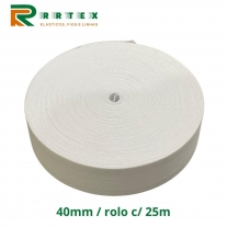 Elástico de Embutir 40mm RRTEX - caixa com 20 rolos com 25 metros