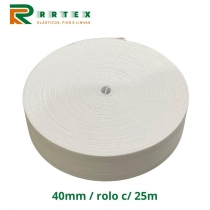 Elástico de Embutir 40mm RRTEX - caixa com 20 rolos com 25 metros