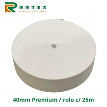 Elástico de Embutir 40mm PREMIUM RRTEX - caixa com 30 rolos com 25 metros
