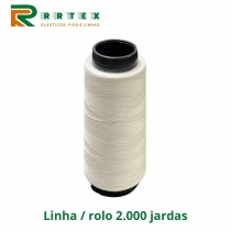 LInha branca para maquina reta 120  pacote com 18 cones com 2000 jardas 