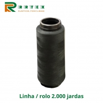 LInha preto para maquina reta 120  pacote com 18 cones com 2000 jardas 